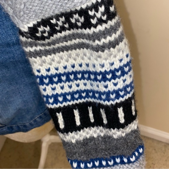 🎉3xHP🎉 Rachel Roy Shearling Denim Jacket Sweater Sleeves XS - Picture 4 of 9